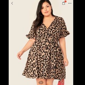 Leopard Print Wrap Dress